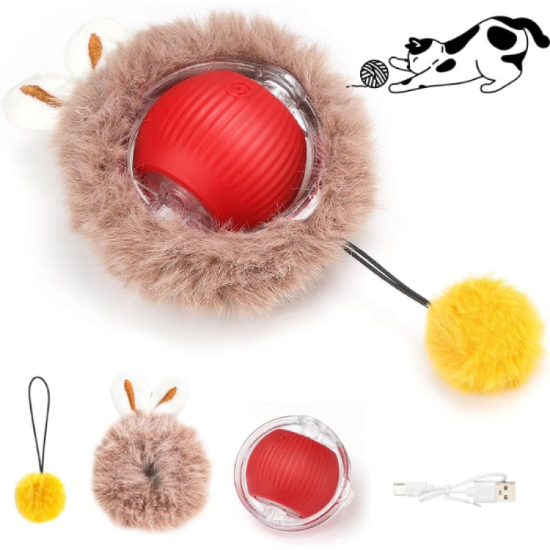 PatBall Tüylü Şarjlı Kedi Oyuncağı