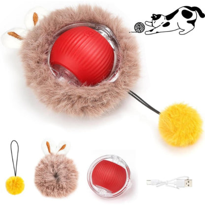 PatBall Tüylü Şarjlı Kedi Oyuncağı