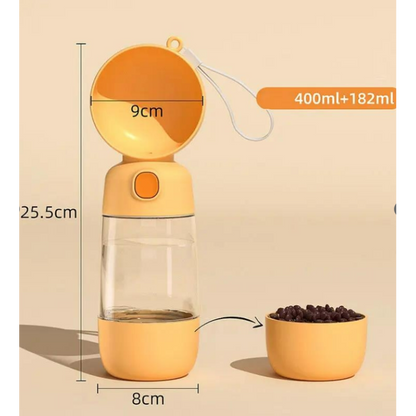 PatGo™ Taşınabilir Evcil Hayvan Mama Hazneli Su Matarası