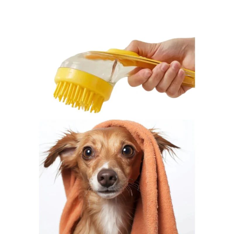 PatWash Sıvı Hazneli Evcil Hayvan Yıkama Tarağı