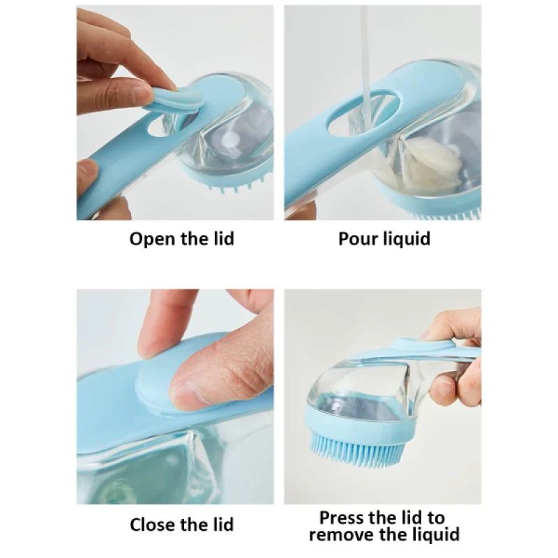 PatWash Sıvı Hazneli Evcil Hayvan Yıkama Tarağı